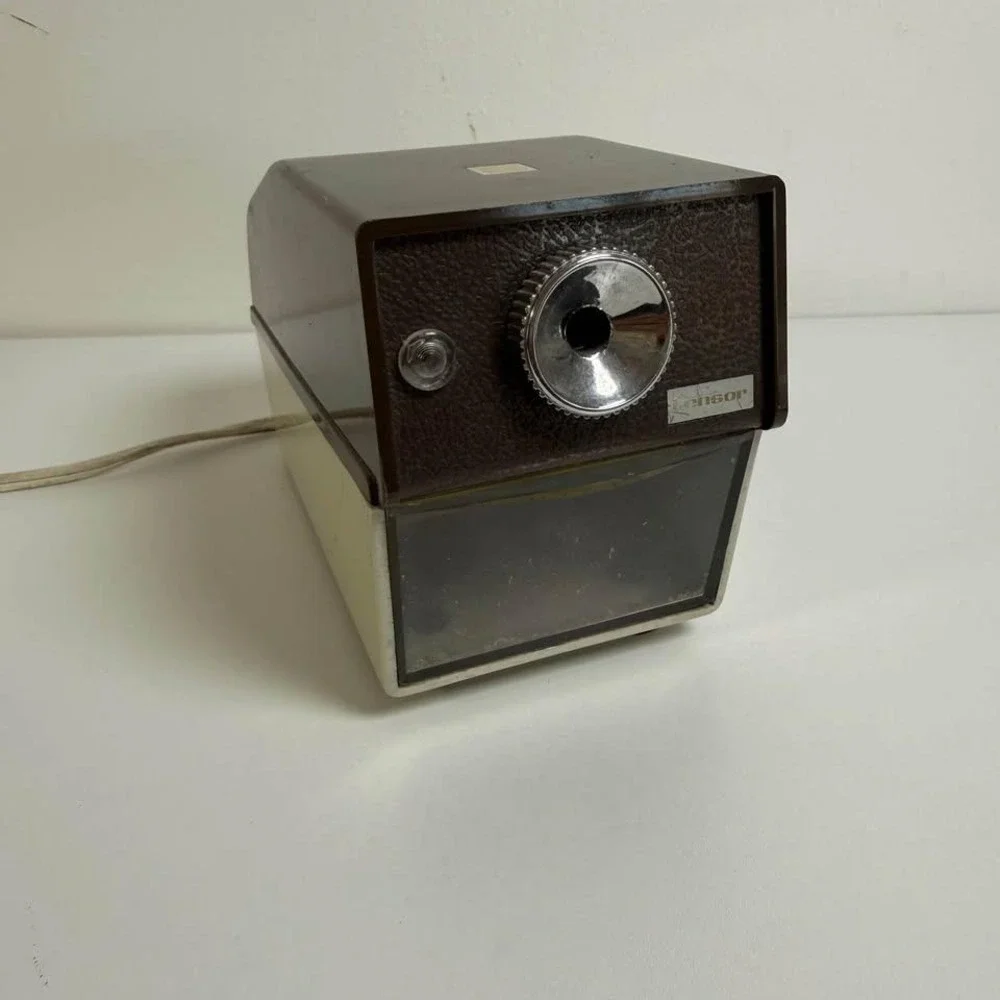 Tensor Electric‎ Pencil Sharpener Brown Vintage SP-40 MCM Retro Japan